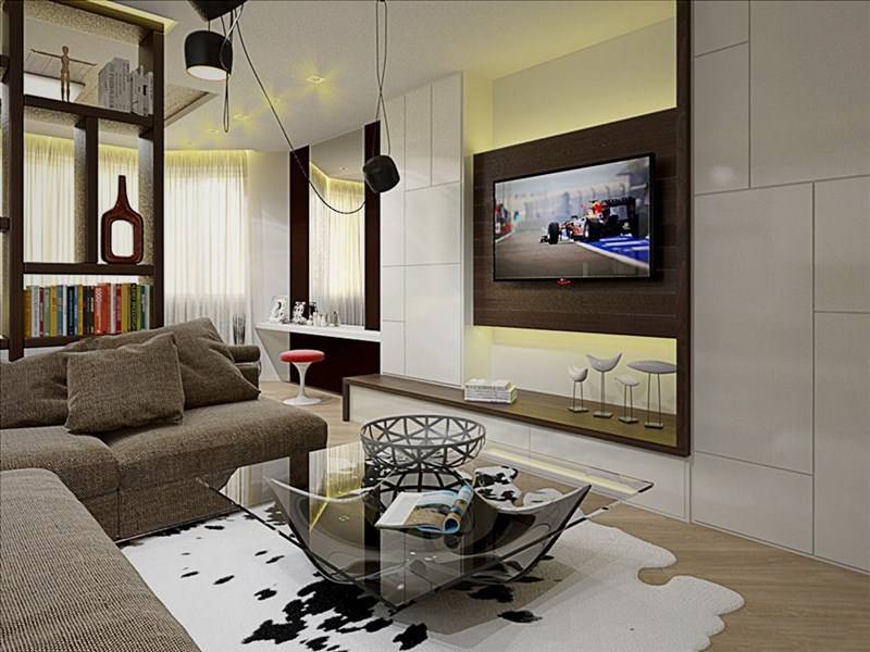 Эффективное зонирование комнаты на спальню и гостиную 20 кв м реальные фото, примеры оформленный помещений