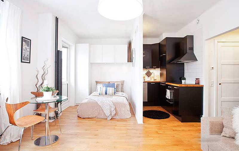 Дизайн квартиры 30 кв.м: лучшие проекты и оформление интерьера (80 фото)