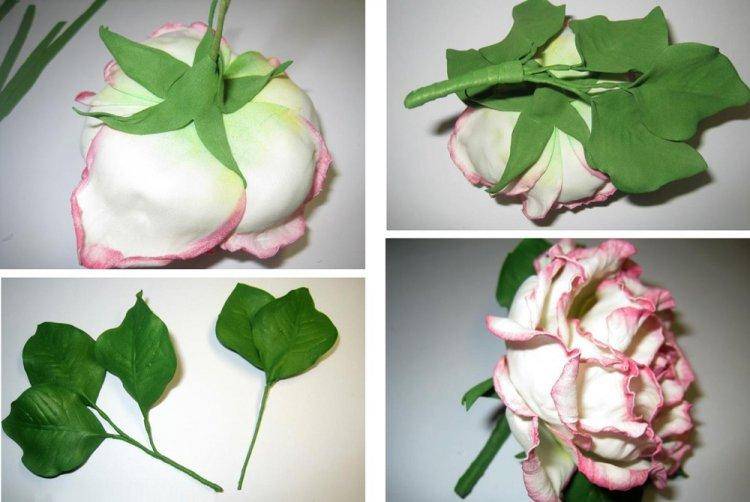 Розы из фоамирана своими руками: мастер-классы с пошаговыми фотографиями