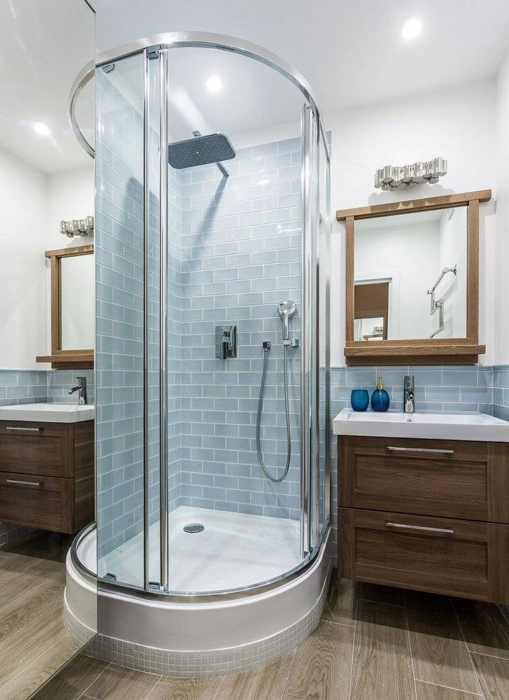 Дизайн ванной комнаты с душевой кабиной (реальные фото)