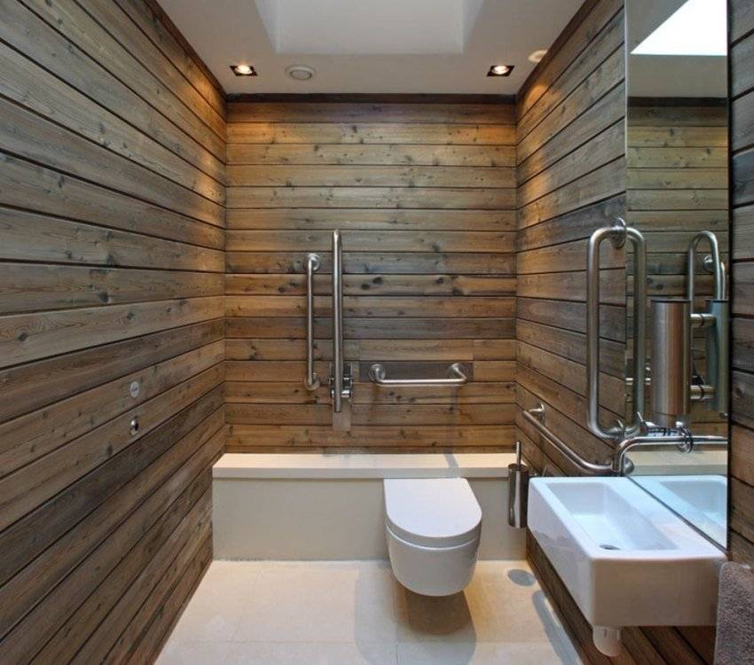 Туалет стены из ламината фото в интерьере