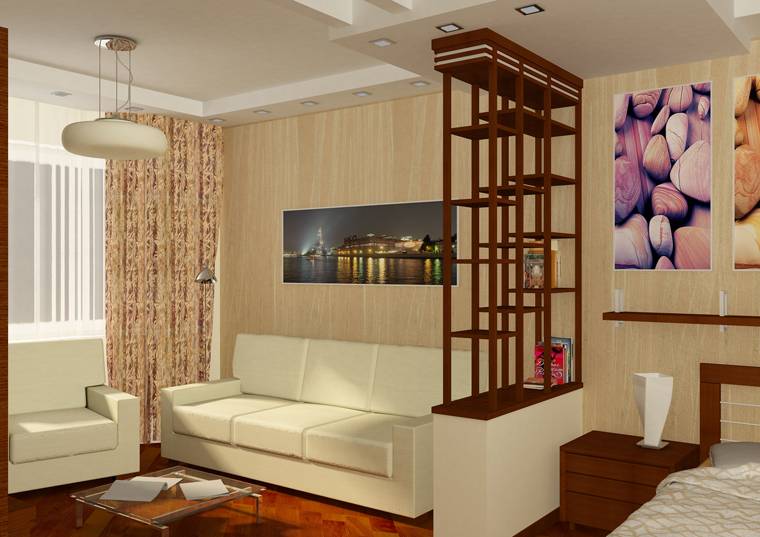 Спальня-гостиная: оригинальные проекты интерьера совмещенной комнаты с примерами идеального зонирования (150 фото)