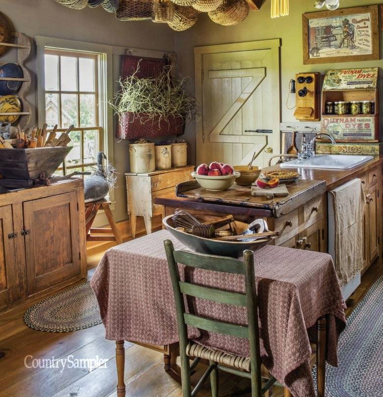Дизайн кухни в деревенском стиле — оформление интерьера с фото