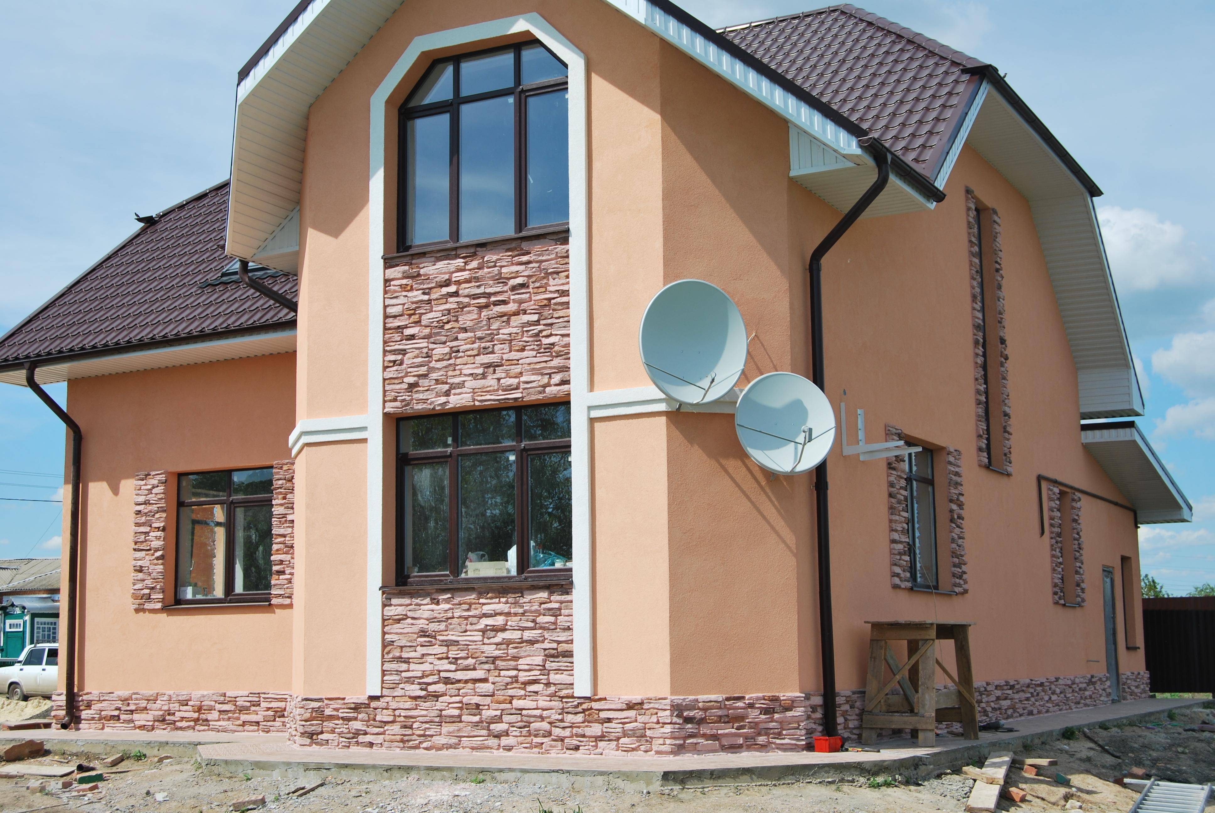 Отделка фасада короедом: утепляем дом и наносим структурную штукатурку | mastera-fasada.ru | все про отделку фасада дома