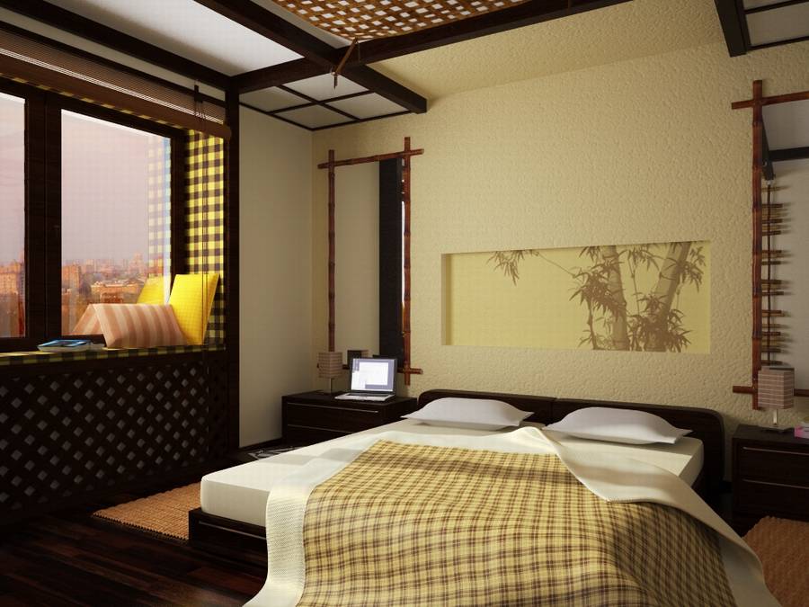 Секреты оформления интерьера спальни в японском стиле