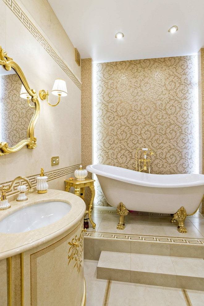 Ванная комната в классическом стиле (64 фото): классика и неоклассика в дизайне интерьера, маленькая ванна на ножках