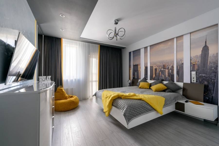 Стильная спальня — современные варианты дизайна, фото лучших идей планировки, размещения мебели и сочетания цветов