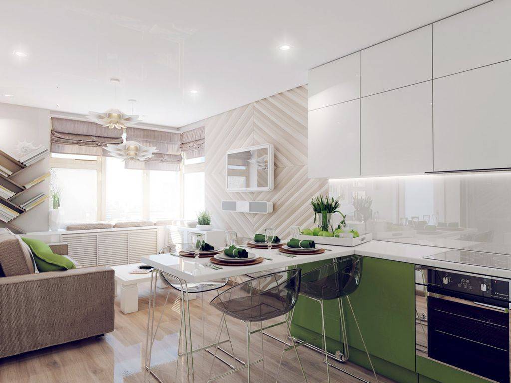 Кухня-гостиная 18 квадратов: дизайн, фото интерьеров студии 18 кв м