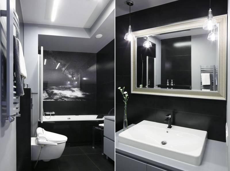 Черная ванная: 105 фото правильных сочетаний и ошибки при выборе аксессуаров