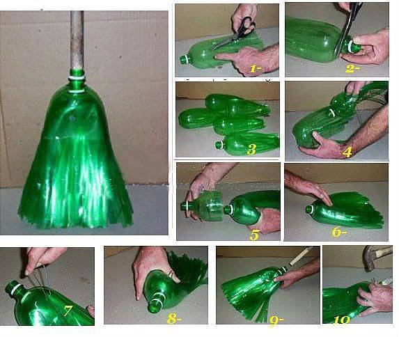 Метелка из пластиковых бутылок своими руками