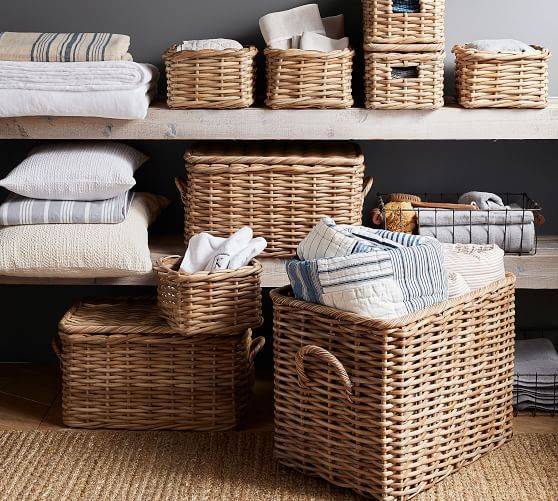 15 практичных идей использования плетеных корзин, которые украсят интерьер