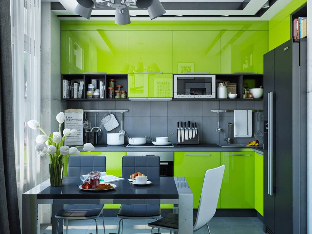 Кухня зеленого цвета: как не переборщить с зеленым?