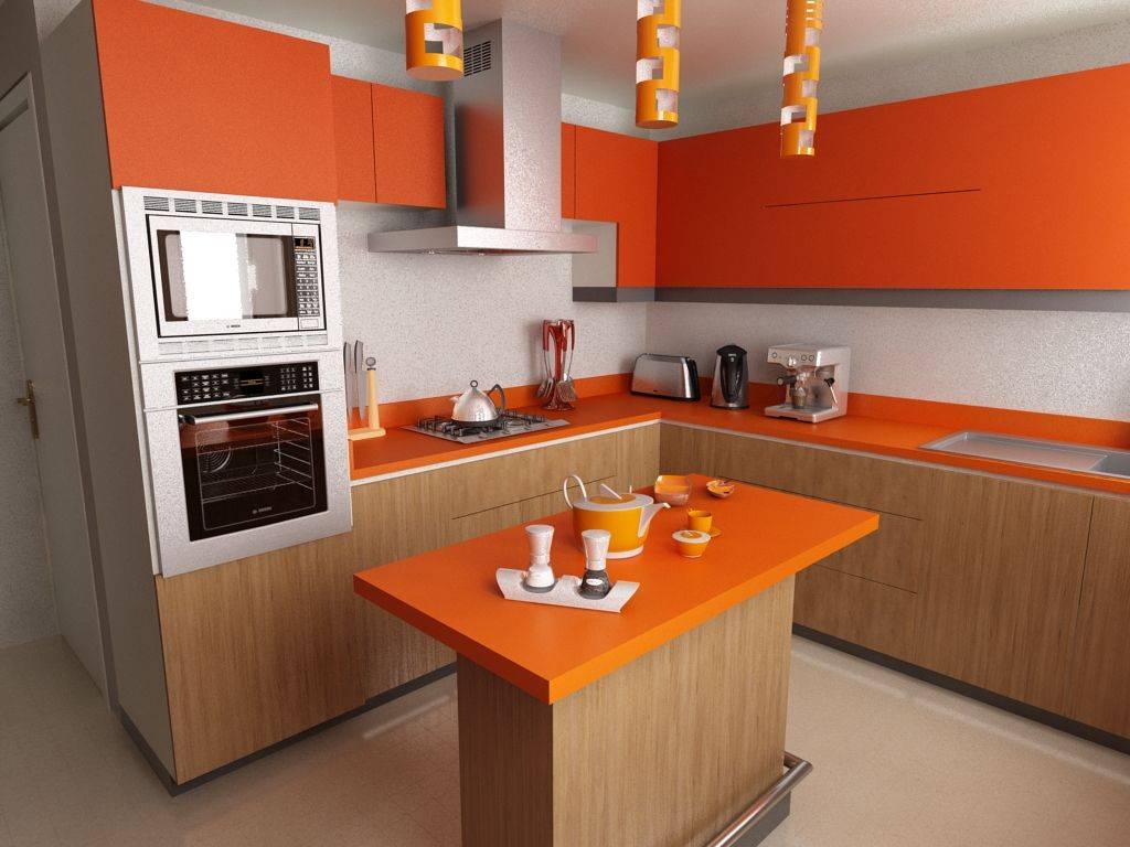 Какие шторы выбрать для кухни в оранжевой палитре