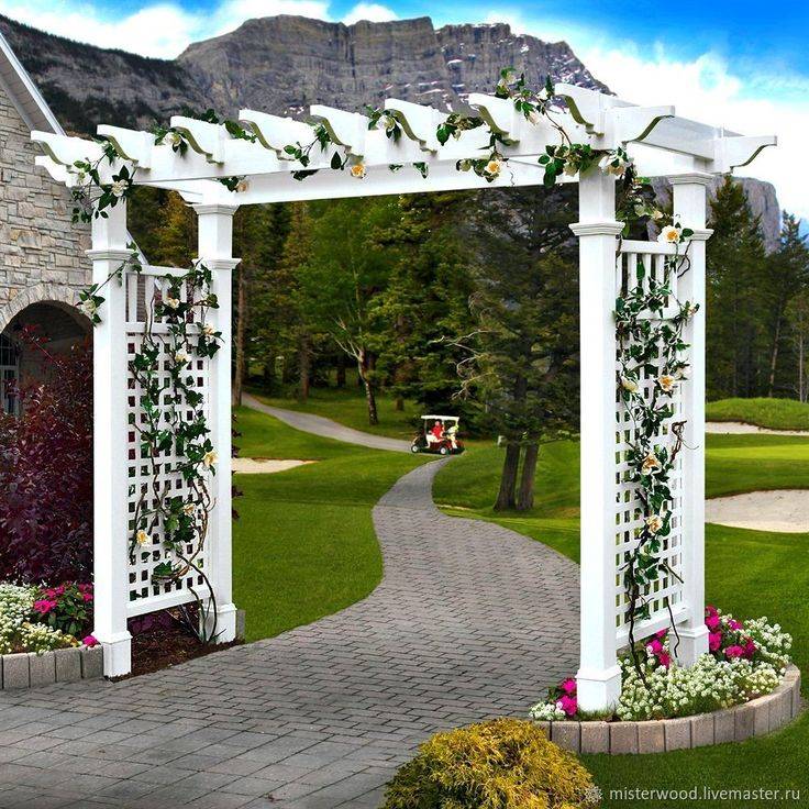 Садовые арки (72 фото): для цветов и вьющихся растений на даче, оригинальные постройки во дворе участка в ландшафтном дизайне