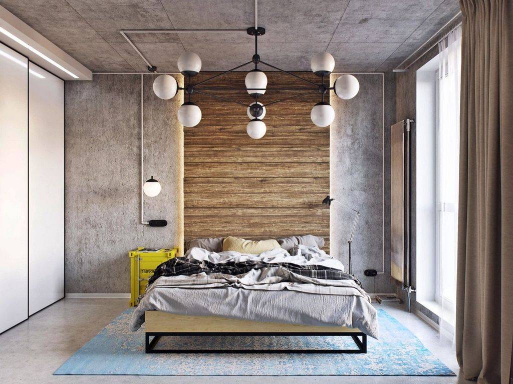 Спальня в стиле лофт: примеры дизайна