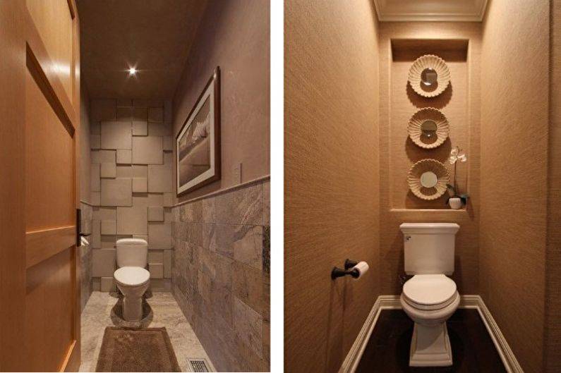 Дизайн интерьера туалета в квартире — освещение и идеи оформления: черно-белый декор и мозаика