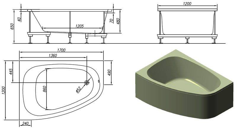 Угловая ванная: типы, размеры, материалы ванны (48 идей дизайна)