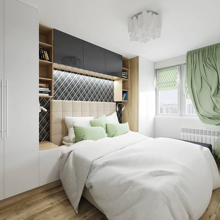 Спальня 10 кв. м: обзор идей для маленькой спальни со шкафом и двуспальной кроватью, фото примеры актуального дизайна