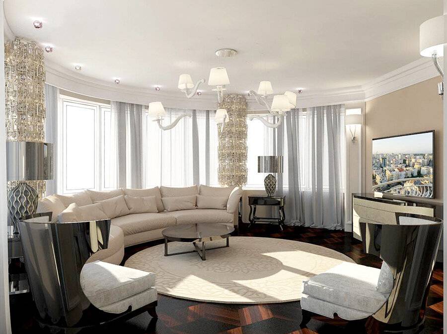 Комната с эркером (76 фото): дизайн эркерных комнат в квартире и доме, их оформление с натяжными и обычными потолками. примеры в интерьере