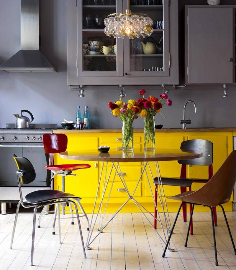 Сочетание цветов в интерьере кухни: таблица, цветовая гамма гарнитуров и правила