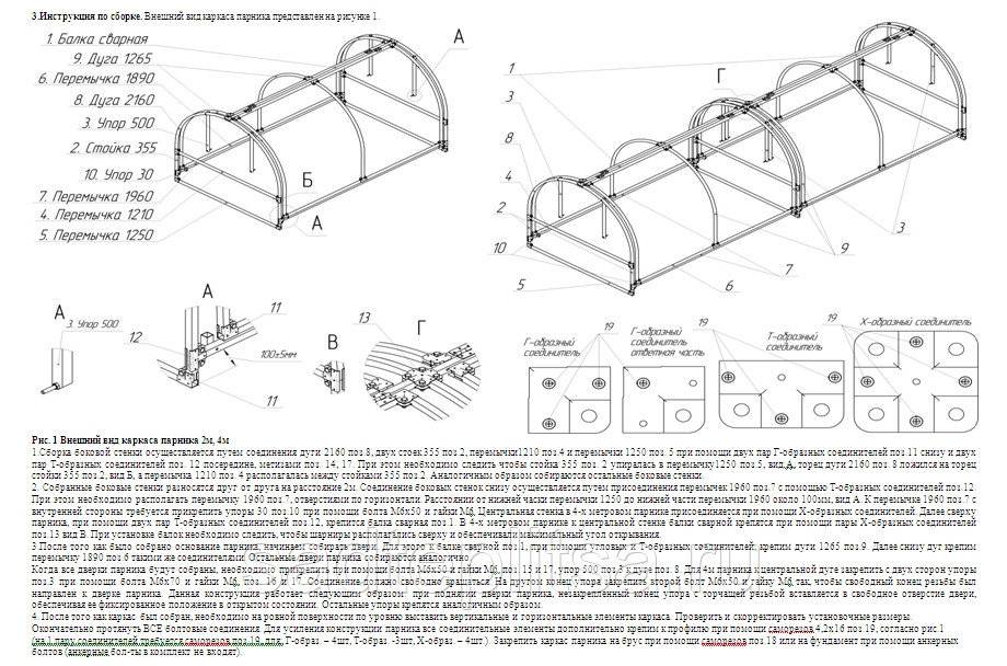 Изготовление теплицы из профильной трубы: конструкции, размеры и чертежи