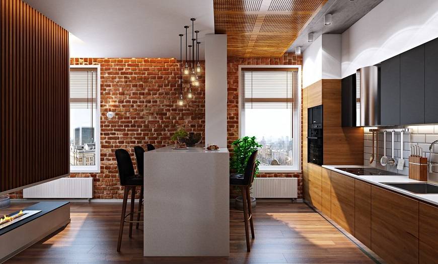 Кухня в стиле лофт: 110 фото, примеры стильных интерьеров, идеи дизайна маленьких кухонь и совмещённых с гостиной