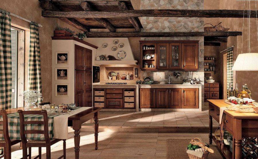 Деревенский стиль для кухни — теплый, уютный и простой дизайн интерьера (92 фото)