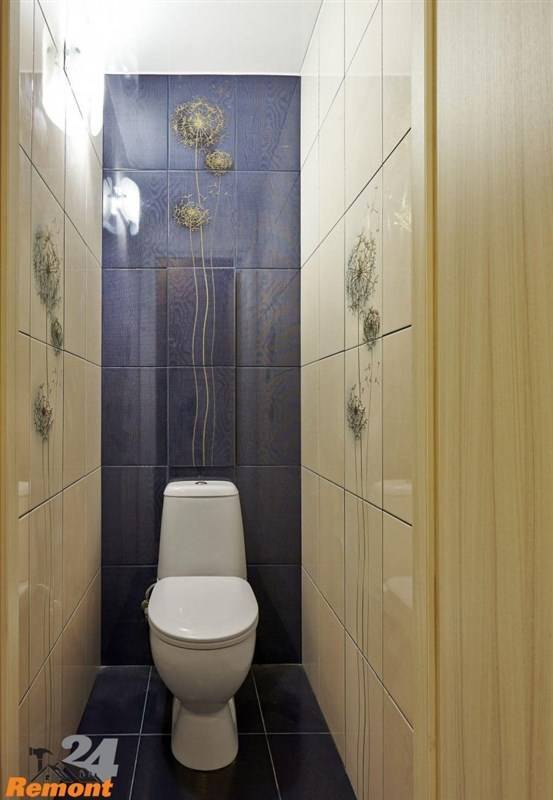 Плитка в туалете (67 фото): кафель в дизайне туалета, отделка керамической и кафельной плиткой с рисунком стен, оформление настенной мозаикой