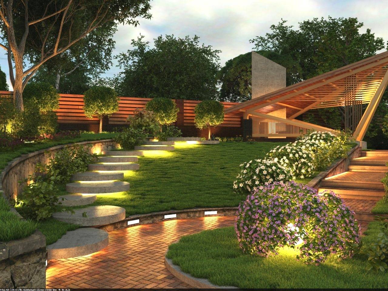 Проекты ландшафтного дизайна дачного участка: готовые эскизы двора, 80 фото