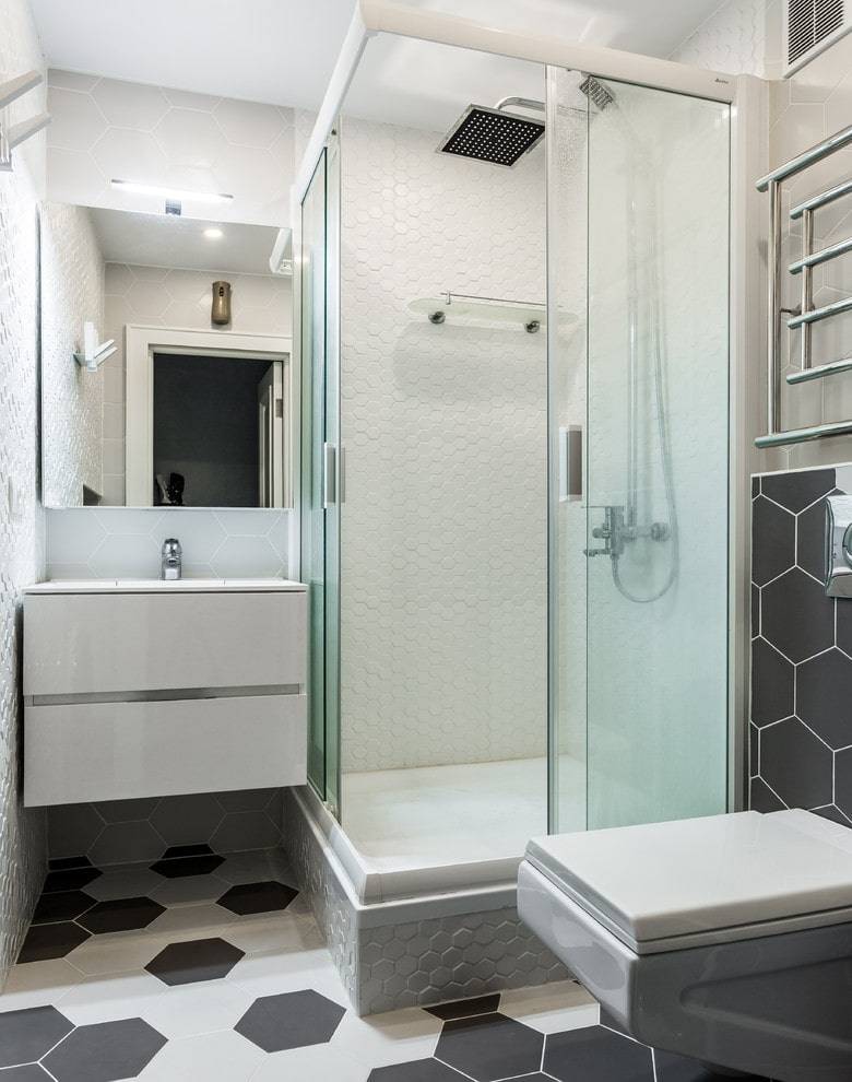 Ванная комната с душевой кабиной  - 5 основных стилей и множество идей