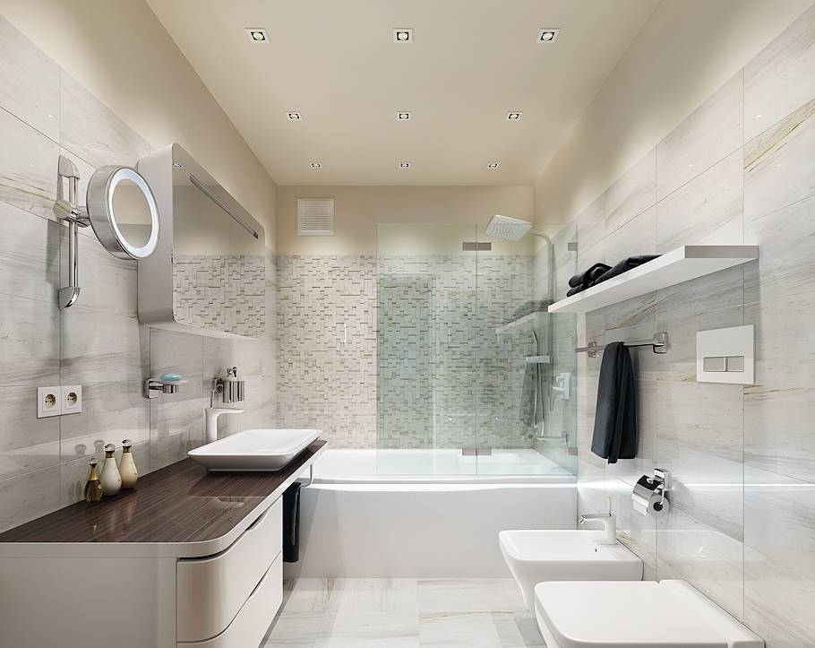 Дизайн ванной комнаты 9-10 кв. м