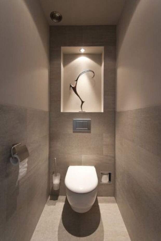 Дизайн маленького туалета (122 фото): интерьер туалетной комнаты, где только унитаз, маленького размера в квартире, отделка плиткой туалета небольшой площади и другие идеи