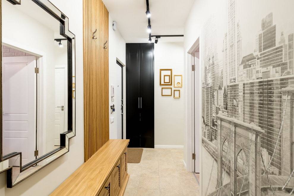 Стены в прихожей: 80 фото в интерьере квартиры, современные примеры облицовки