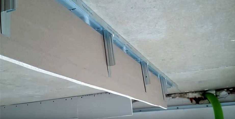 Как сделать парящий потолок из гипсокартона своими руками