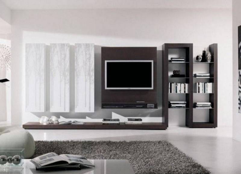 Телевизор в гостиной: лучшие варианты размещения и правила установки телевизора (165 фото)