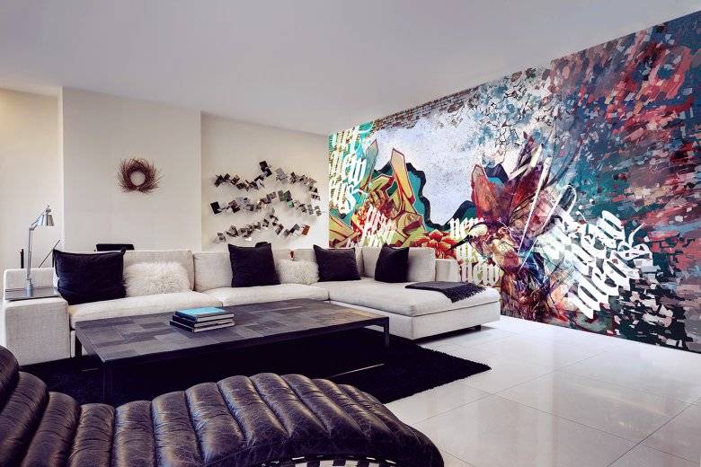 Фрески в интерьере – виды современных изделий, варианты использования их в интерьерах разных комнат - 23 фото