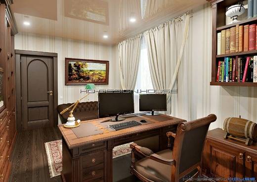 Дизайн кабинета в частном доме, принципы оформления, обустройство, идеи дизайна, интерьерные стили