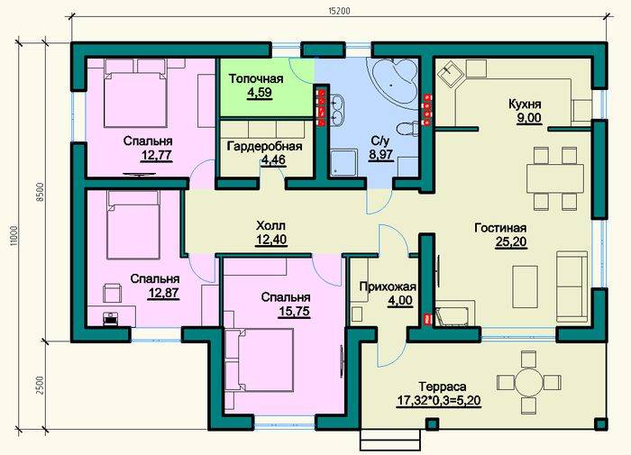 Проекты домов с тремя спальнями: стили помещения