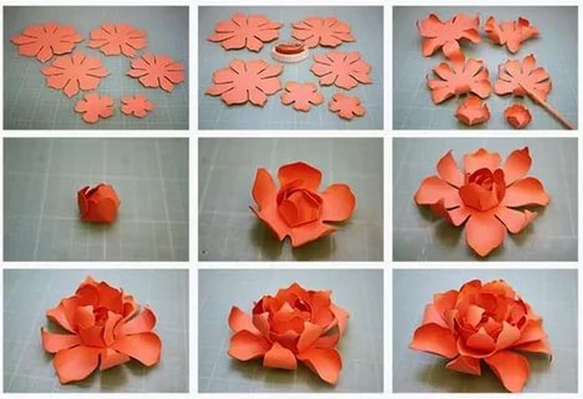 Цветы из бумаги своими руками: самые простые схемы и шаблоны для начинающих. учимся делать объемные цветы