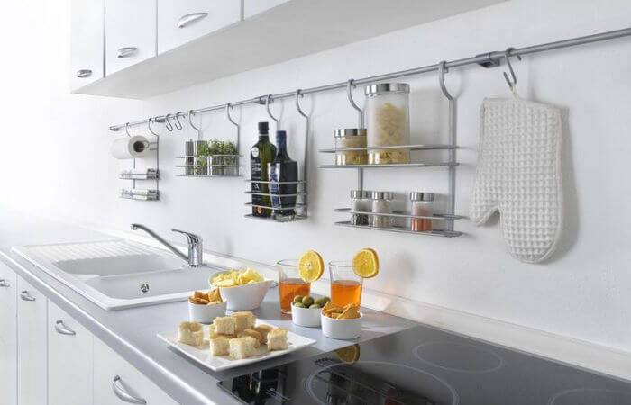 Рейлинги для кухни - 100 фото эффективных рейлинговых систем в кухне