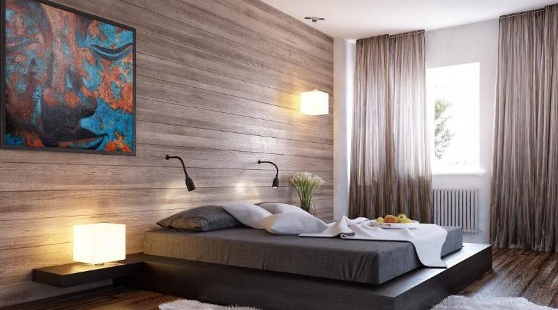 Ламинат на стене в интерьере: фото примеров монтажа, советы