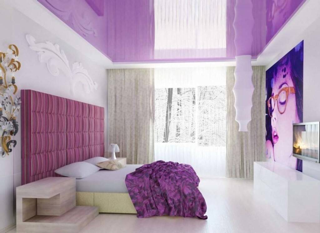 Сиреневая спальня — 130 фото примеров сочетания сиреневого цвета (с разными оттенками) в дизайне интерьера