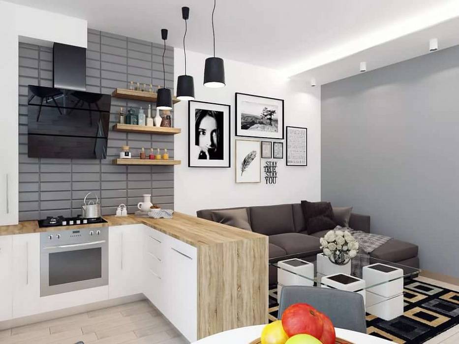 Кухня-гостиная 15 кв. м.: 50 фото идей дизайна интерьера с зонированием