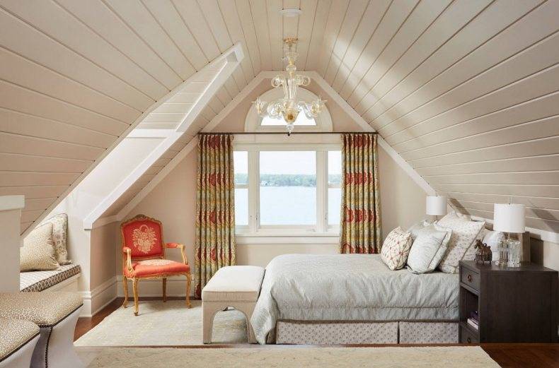 Спальня на мансарде — лучшие варианты дизайна, зонирования и планировки (135 фото)