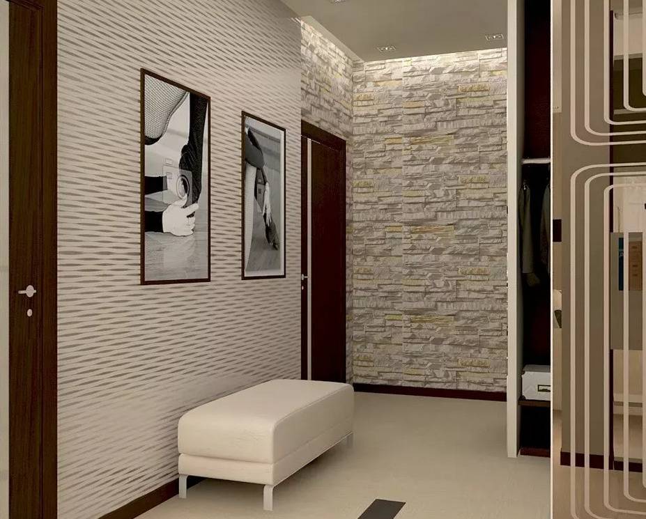 Дизайн стен в прихожей и коридоре: 100 фото, материалы и варианты отделки