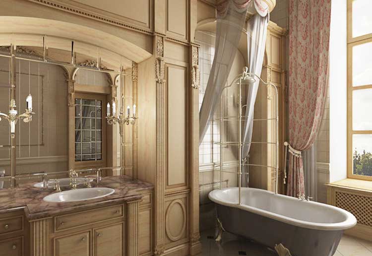 Фото классический стиль ванной комнаты фото