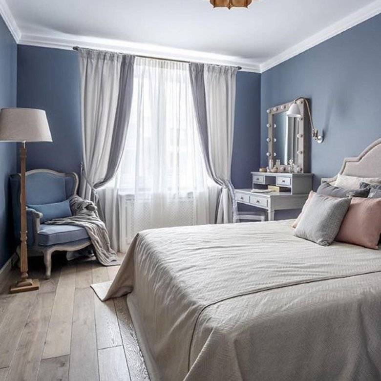 Синяя спальня: 125 фото новинок дизайна, сочетание синего цвета в интерьере, варианты оформления и зонирования