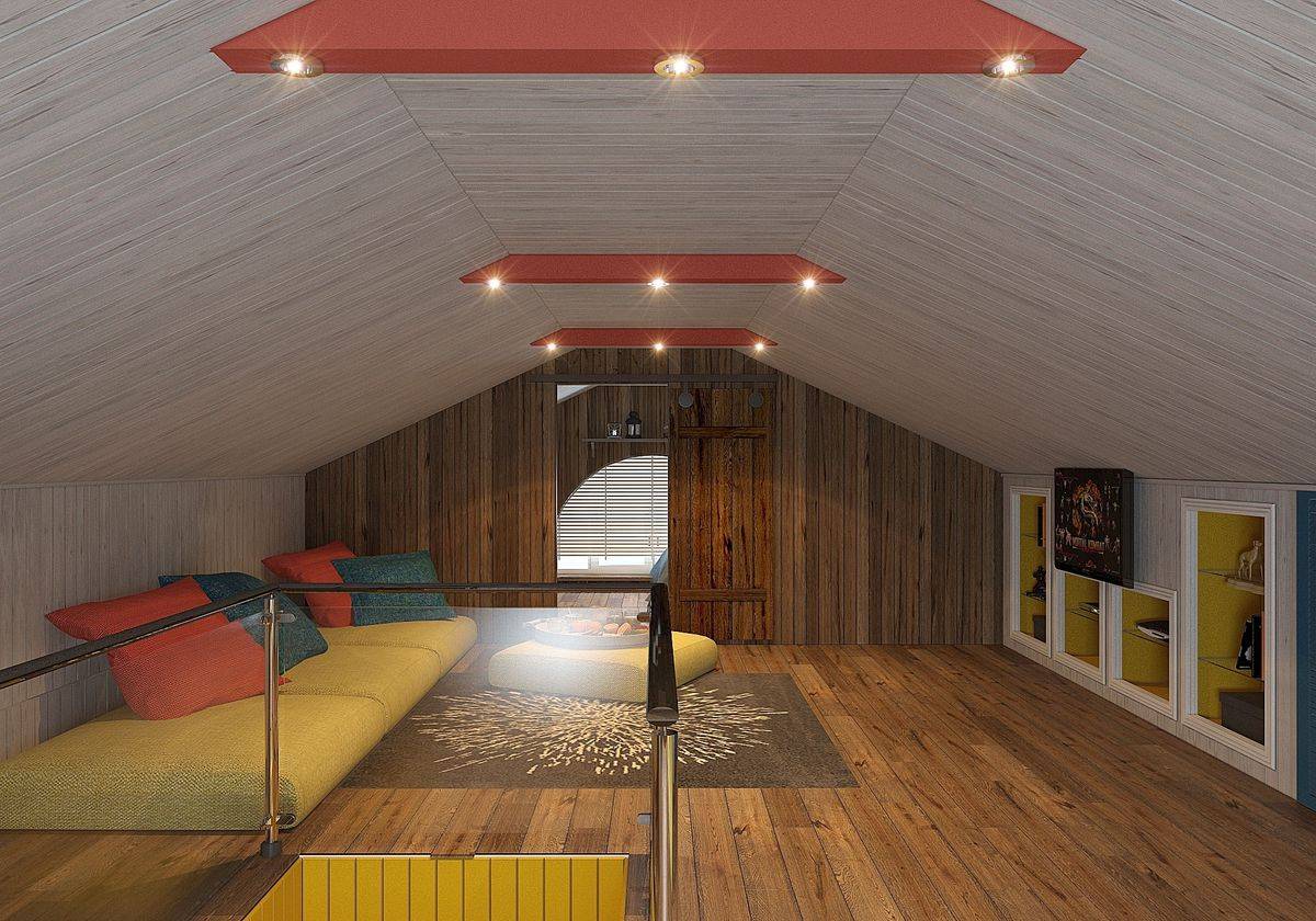 Какими лучше сделать потолки на мансарде в доме?